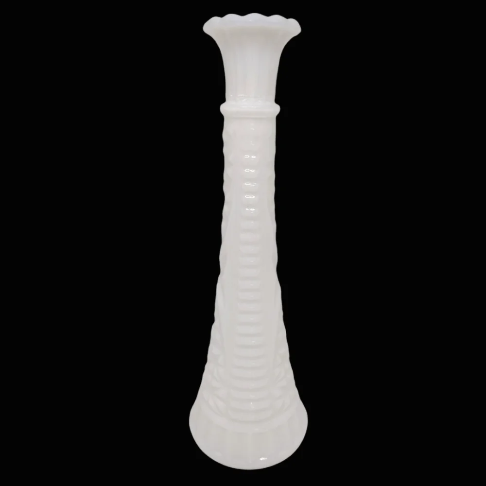 Vintage Anchor Hocking Stars and Bars Milk‎ Glass Bud Vase